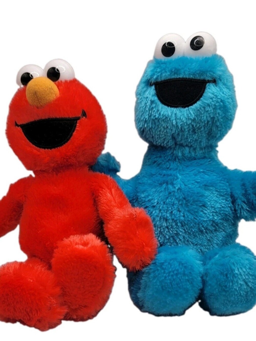Sesame Street Elmo 9" & Cookie Monster 10" Plush Stuffed Animal Dolls Lot